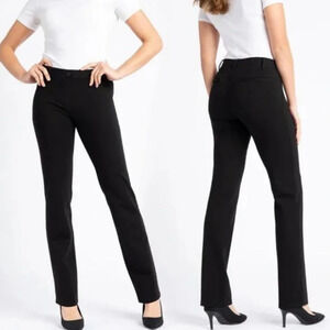 Betabrand Black Straight Leg Classic Dress Yoga Pants